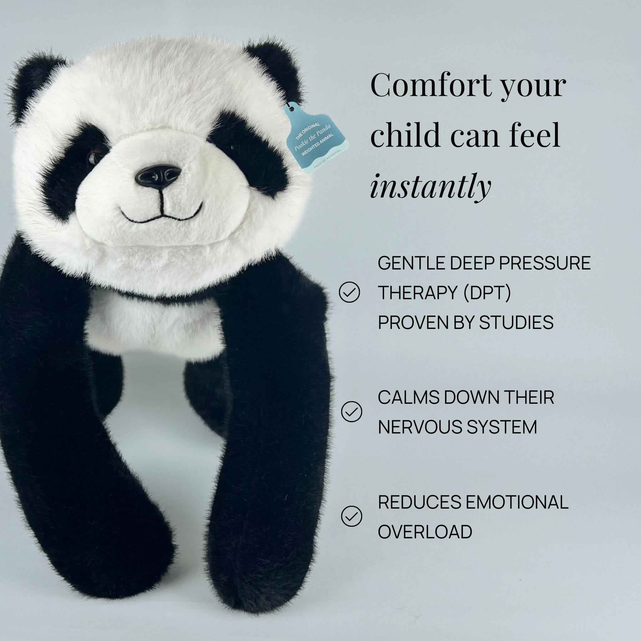 Pookie the Panda Weighted Hug Buddy for Children - Image 5