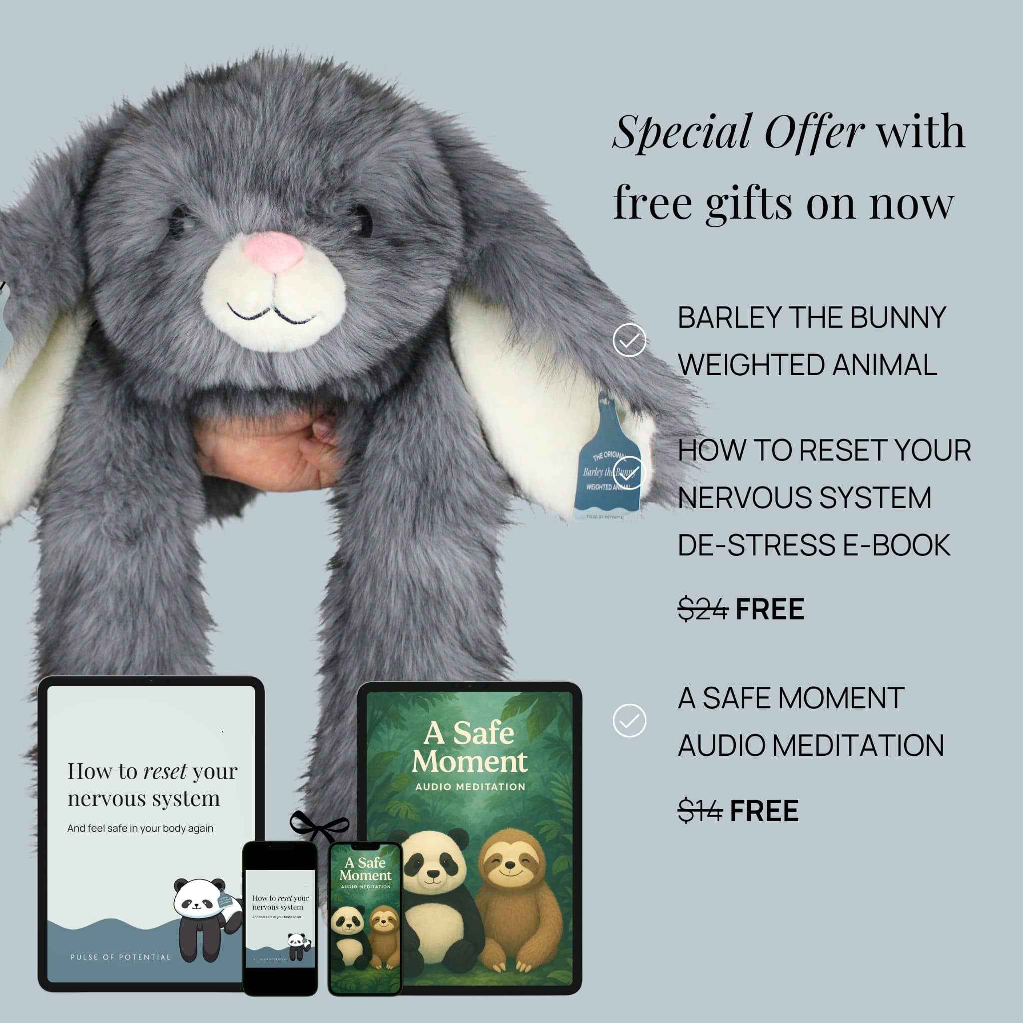 Barley the Bunny Weighted Animal - Image 10